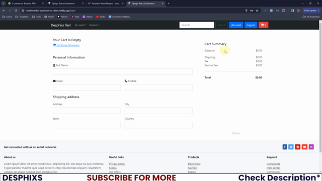 Build an E-commerce Store using Django and React – Screenshot 1