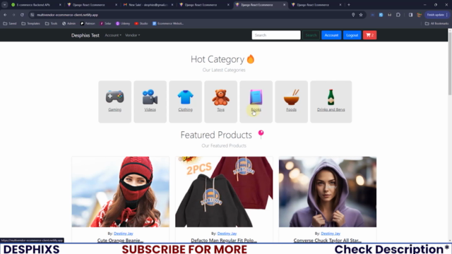 Build an E-commerce Store using Django and React – Screenshot 4