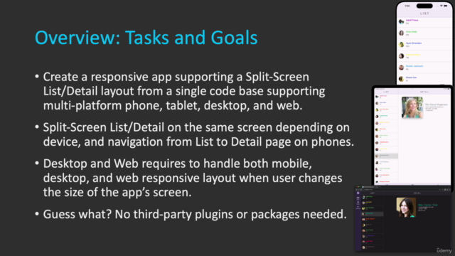 Flutter Responsive Design Split-Screen: Mobile, Desktop, Web – Screenshot 1