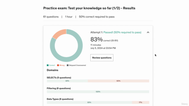 Learn SQL: The Hands-on Guide with interactive exercises – Screenshot 1