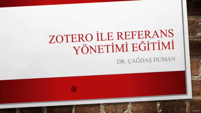 Zotero ile Referans Yönetimi Eğitimi – Screenshot 2