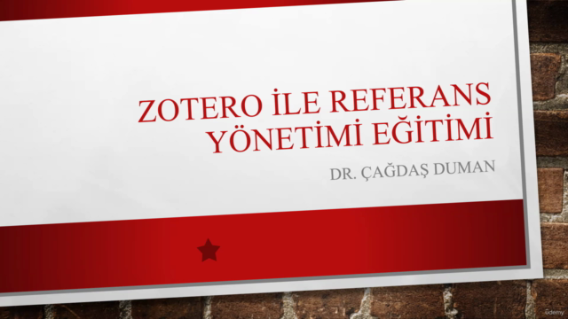 Zotero ile Referans Yönetimi Eğitimi – Screenshot 3
