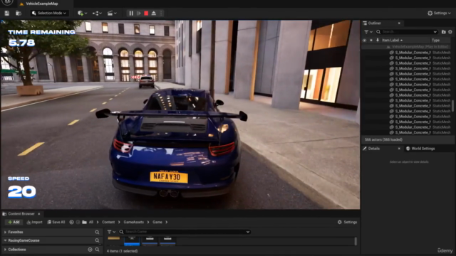 Unreal Engine 5: Creating a Car Racing Game – Screenshot 1