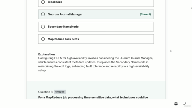 600+ Hadoop Interview Questions Practice Test – Screenshot 2