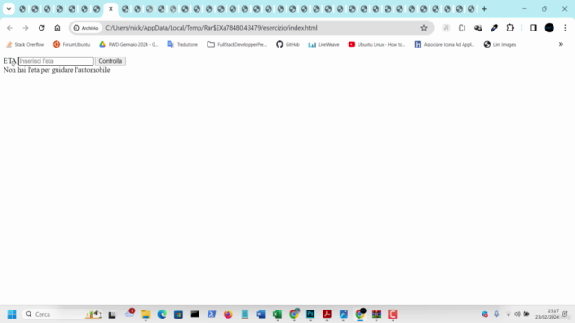 Javascript per web developer da zero a esperti – Screenshot 4