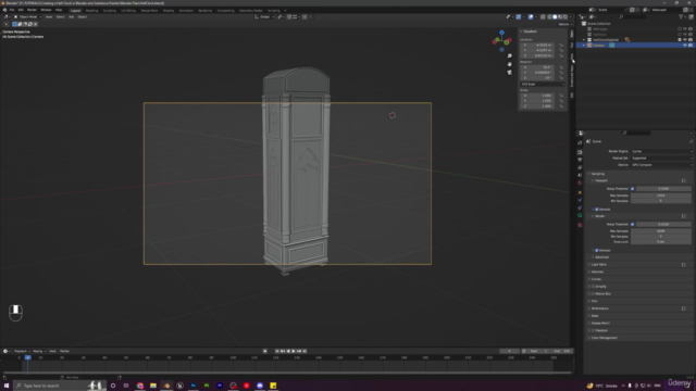 Creating a Hall Clock in Blender and Substance Painter – Screenshot 4