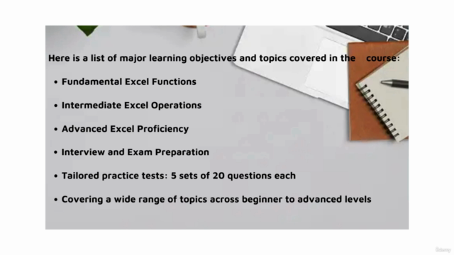 Microsoft Excel Tests - From Beginner to Advanced 2025 – Screenshot 3
