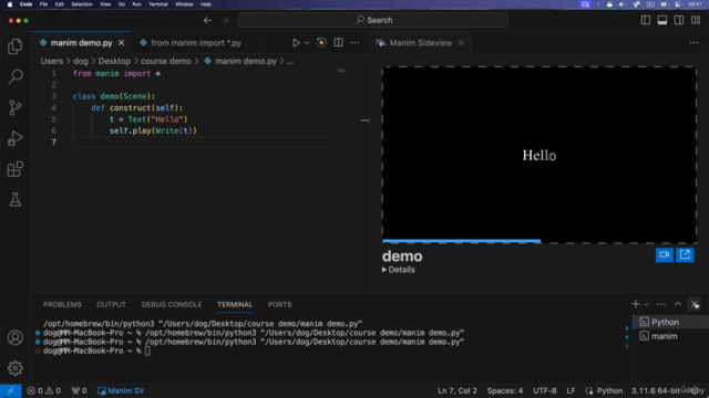 Manim For Beginners: Create Stunning Animations With Code – Screenshot 3