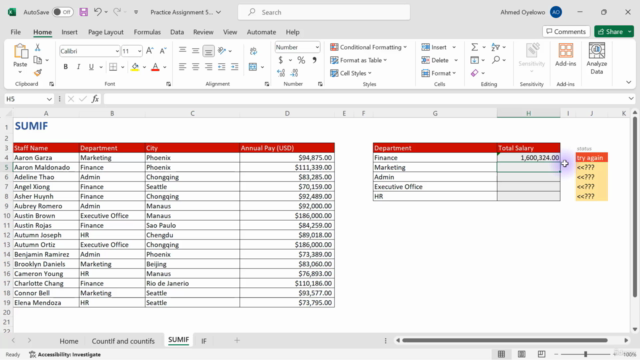 Microsoft Excel: Mastering Excel Functions and Formulas – Screenshot 3