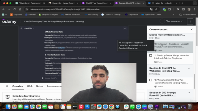 ChatGPT ve Yapay Zeka ile Sosyal Medya Pazarlama Uzmanlığı – Screenshot 2