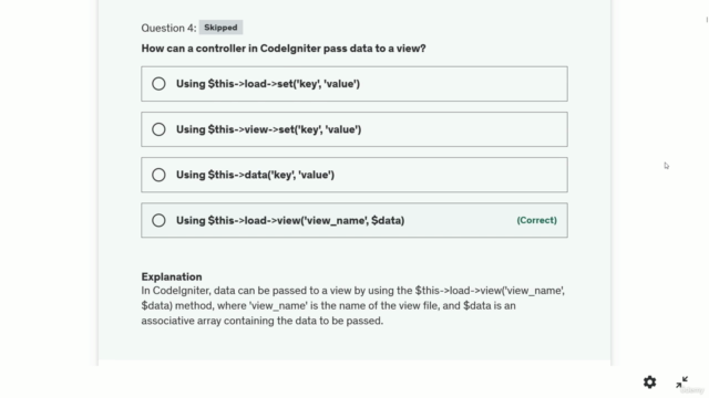 600+ CodeIgniter Interview Questions Practice Test – Screenshot 2