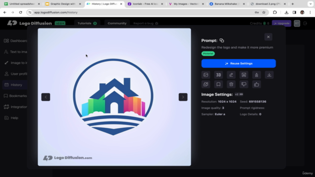 Designing Logo, Vector Arts, Icons, Packaging & QR with AI – Screenshot 1