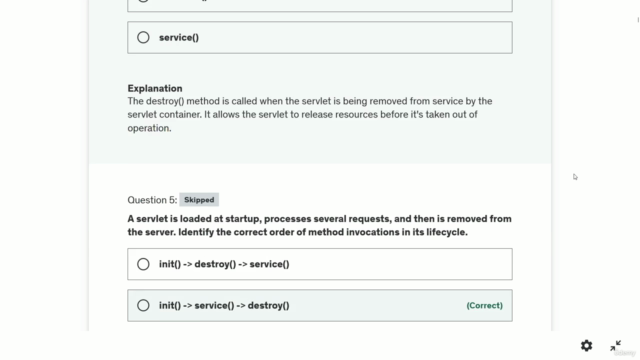 600+ Servlet Interview Questions Practice Test – Screenshot 2