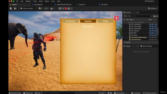 Unreal Engine 5 Blueprints: Inventory, Quests and Char Stats – Screenshot 4