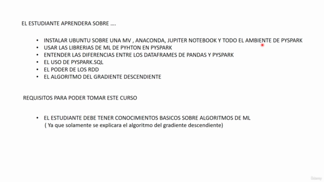 Pyspark desde cero orientado a machine learning – Screenshot 1