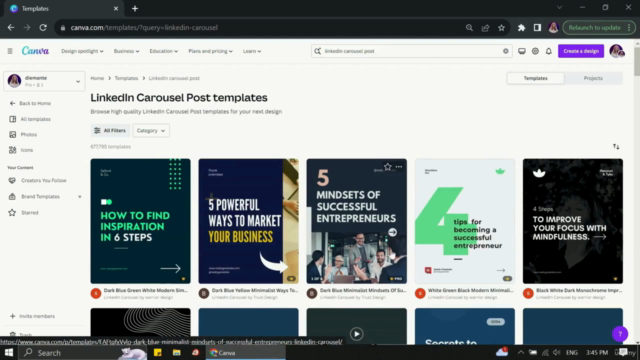 LinkedIn Carousel Post Design with Canva – Screenshot 1