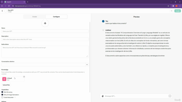 Custom GPTs: Crea tus propios ChatGPT con tus propios Datos – Screenshot 3