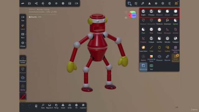 Nomad Sculpt - Module 01 - Petit Robot avec textures – Screenshot 2