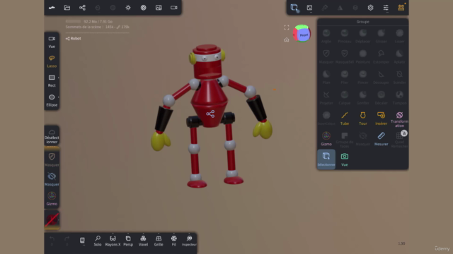 Nomad Sculpt - Module 01 - Petit Robot avec textures – Screenshot 3