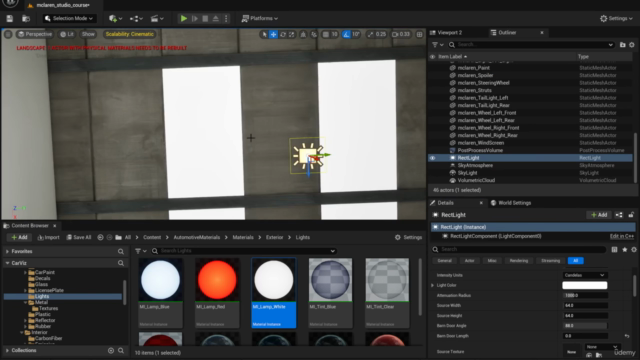 Unreal Engine 5: Cinematic Car Animations for Beginners – Screenshot 4