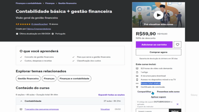 Contabilidade básica + gestão financeira – Screenshot 3