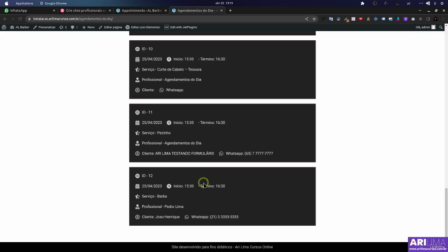 Crie Sites para Agendamento de Barbearias – Screenshot 4