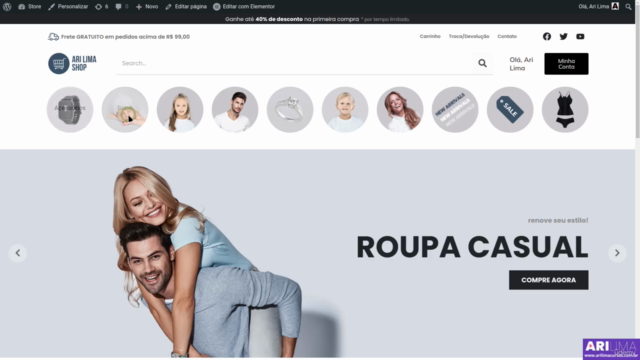 Crie sua Loja Virtual com Wordpress (3 Projetos Reais) 2024 – Screenshot 2