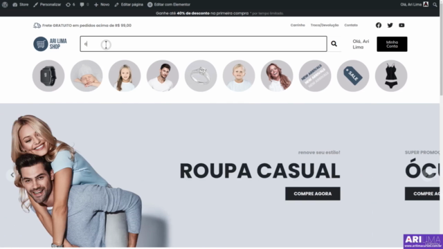 Crie sua Loja Virtual com Wordpress (3 Projetos Reais) 2024 – Screenshot 4