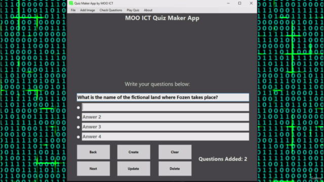 Make a Quiz Game App in Windows Forms with C# – Screenshot 1
