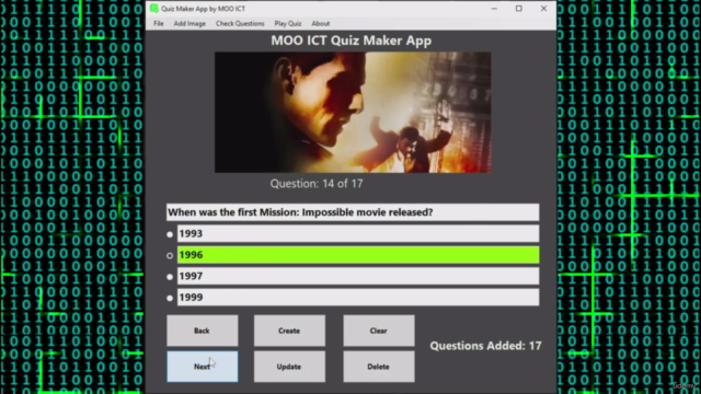Make a Quiz Game App in Windows Forms with C# – Screenshot 2