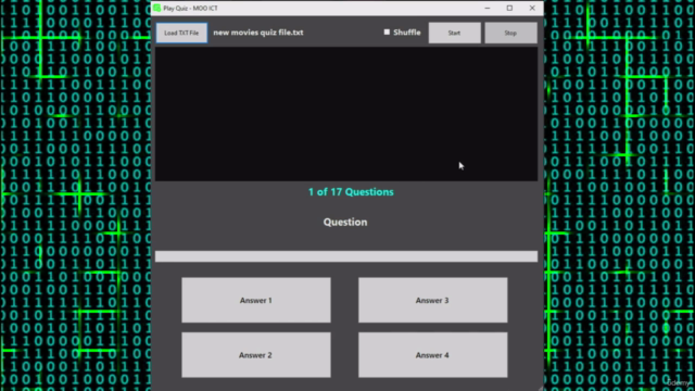 Make a Quiz Game App in Windows Forms with C# – Screenshot 3