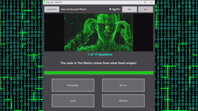 Make a Quiz Game App in Windows Forms with C# – Screenshot 4