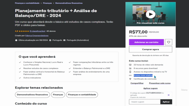 Planejamento tributário + Análise de Balanço/DRE - 2025 – Screenshot 3