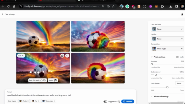 Experiment with Generative AI Image Learning Adobe Firefly – Screenshot 1