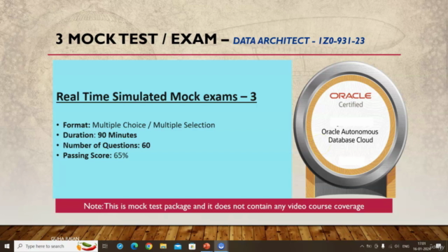 Mock Tests: Oracle Autonomous Database Cloud Professional - Screenshot_02