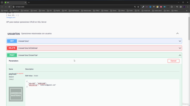 Creación de APIs REST con Flask, SQL Server y Swagger – Screenshot 2