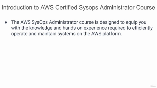 AWS Certified SysOps Administrator Associate SOA-C02 [HINDI] – Screenshot 1