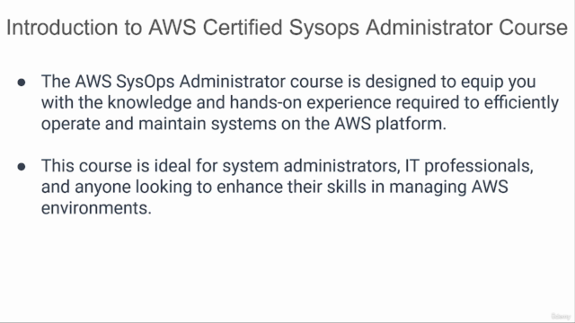 AWS Certified SysOps Administrator Associate SOA-C02 [HINDI] – Screenshot 3
