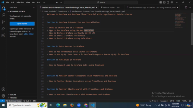 Grafana and Grafana Cloud Tutorial with Logs,Traces, Metrics – Screenshot 1
