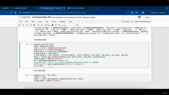 Mastering Coinbase Advance Trade API Python – Screenshot 2