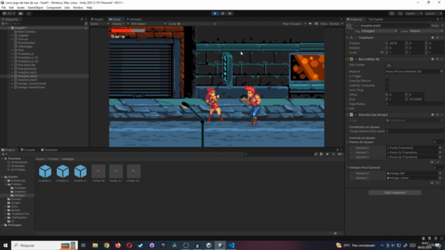 Jogo de Luta de Rua (Beat'em Up) na Unity – Screenshot 3
