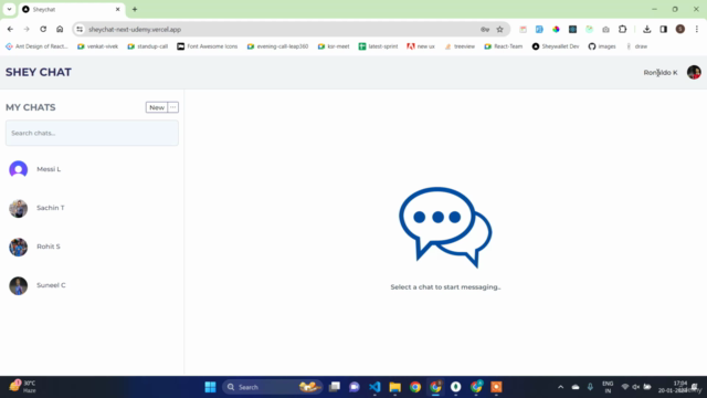 Next.js 14 Real-Time Chat App using Socket IO – Screenshot 1