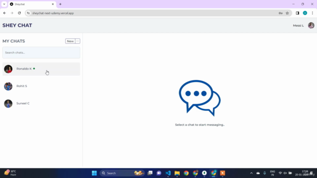 Next.js 14 Real-Time Chat App using Socket IO – Screenshot 2