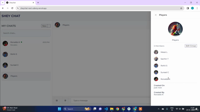 Next.js 14 Real-Time Chat App using Socket IO – Screenshot 4