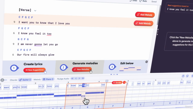 Songwriting with AI - Lyrics, Chords, Melodies + Arrangement – Screenshot 2