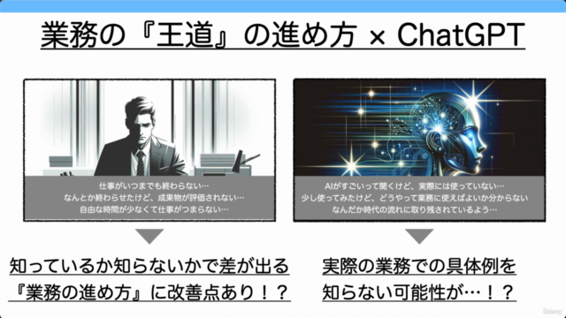 【ChatGPTで業務効率化マスターコース】 時間削減、成果倍増！仕事効率化の秘訣 〜実践ワーク12題 & 実演解説付き – Screenshot 2