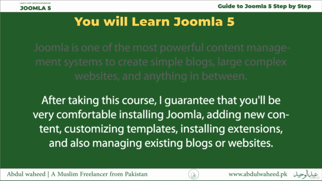 Learn Joomla 5 from Scratch along Abdulwaheedpk – Screenshot 4