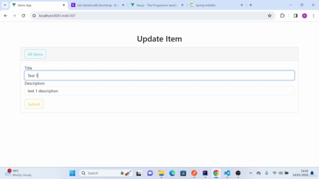 Build Fullstack Apps with VueJS3 Springboot3 Bootstrap5 – Screenshot 3