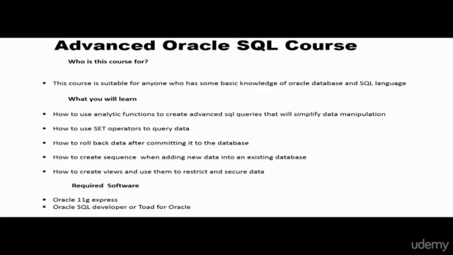 Advanced Oracle SQL: Learn Advanced  SQL Skills - Screenshot_01