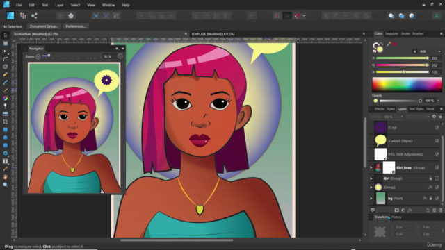 Create a Female Cartoon Portrait with Affinity Designer - Screenshot_01